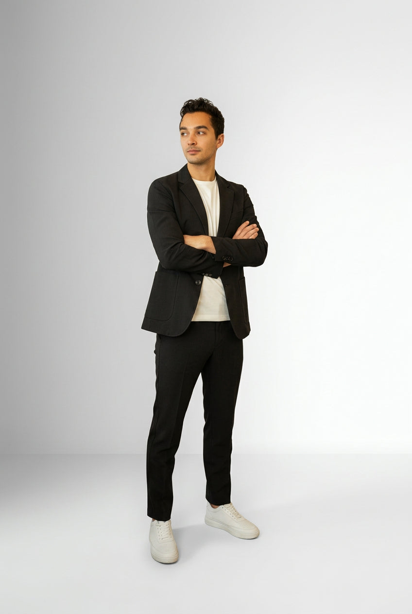 CALTO Men's Height-Increasing Lightweight Sneakers in White