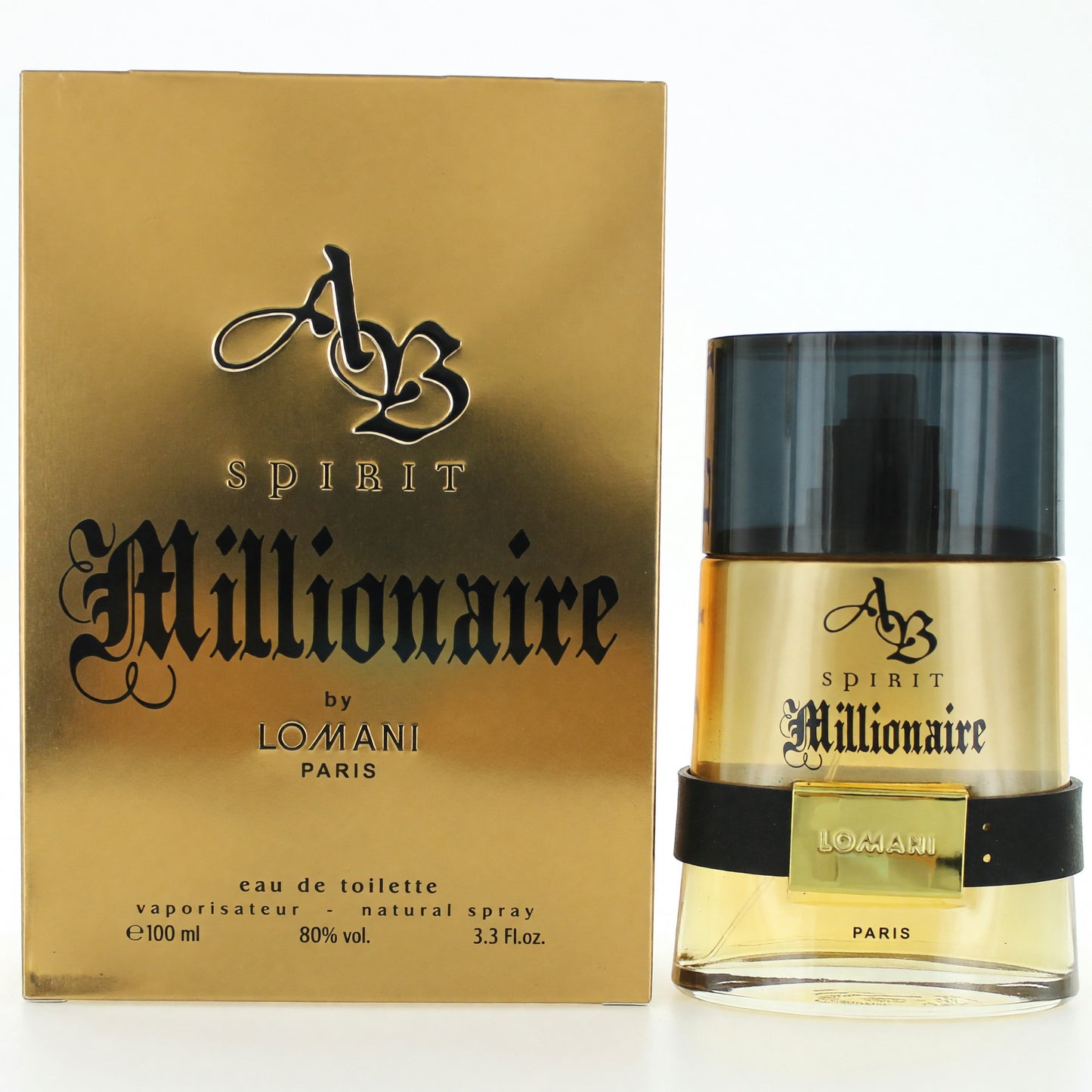 AB Spirit Millionaire by Lomani, 3.3 oz EDT Spray for Men by Lomani