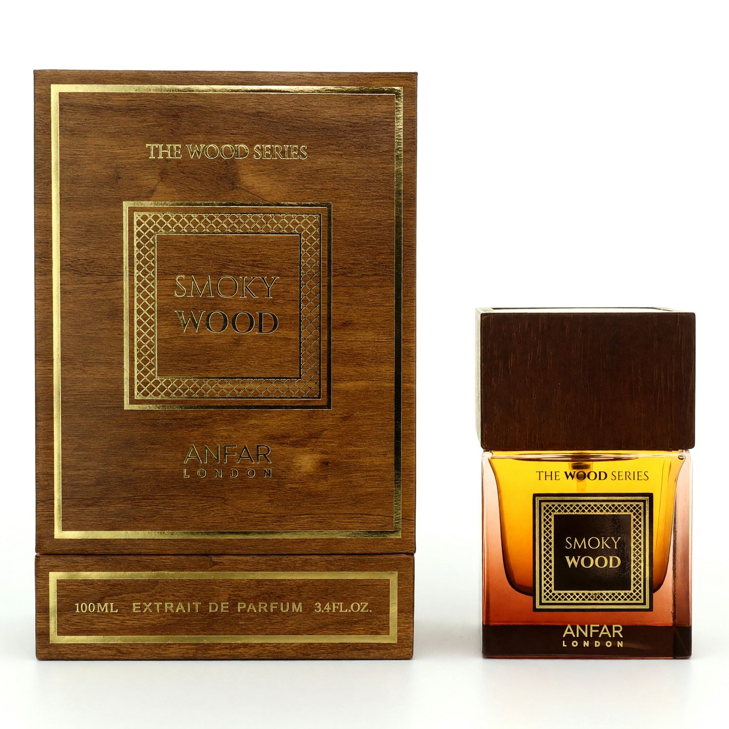 The Wood Series Smoky Wood by Anfar, 3.4oz Extrait de Parfum Spray men by Anfar