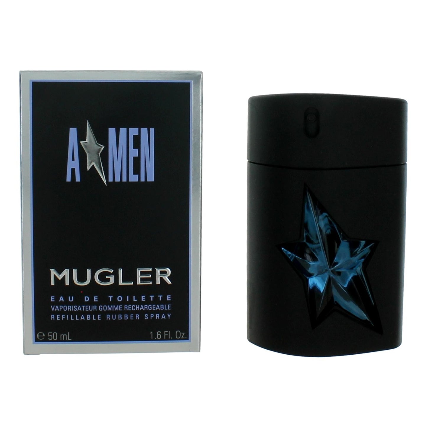 Angel by Thierry Mugler, (A*men) 1.6oz EDT Refillable Rubber Spray men by Thierry Mugler