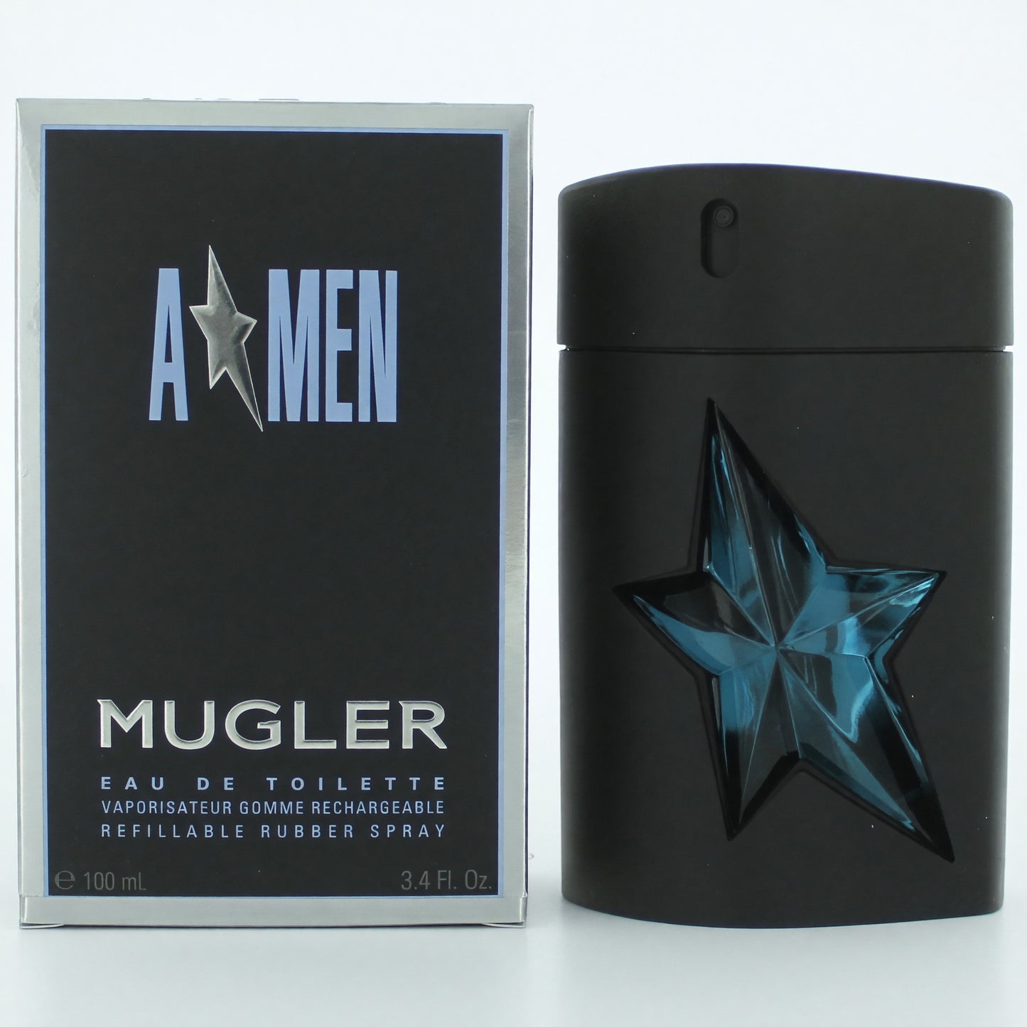 Angel by Thierry Mugler, (A*men) 3.4oz EDT Refillable Rubber Spray men by Thierry Mugler
