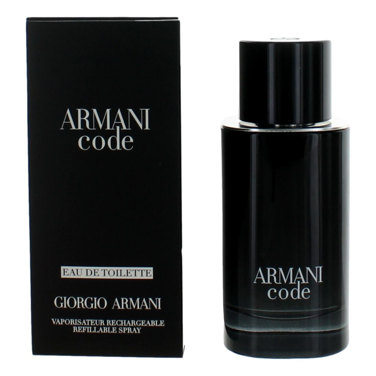 Armani Code by Giorgio Armani, 2.5 oz EDT Refillable Spray for Men by Giorgio Armani