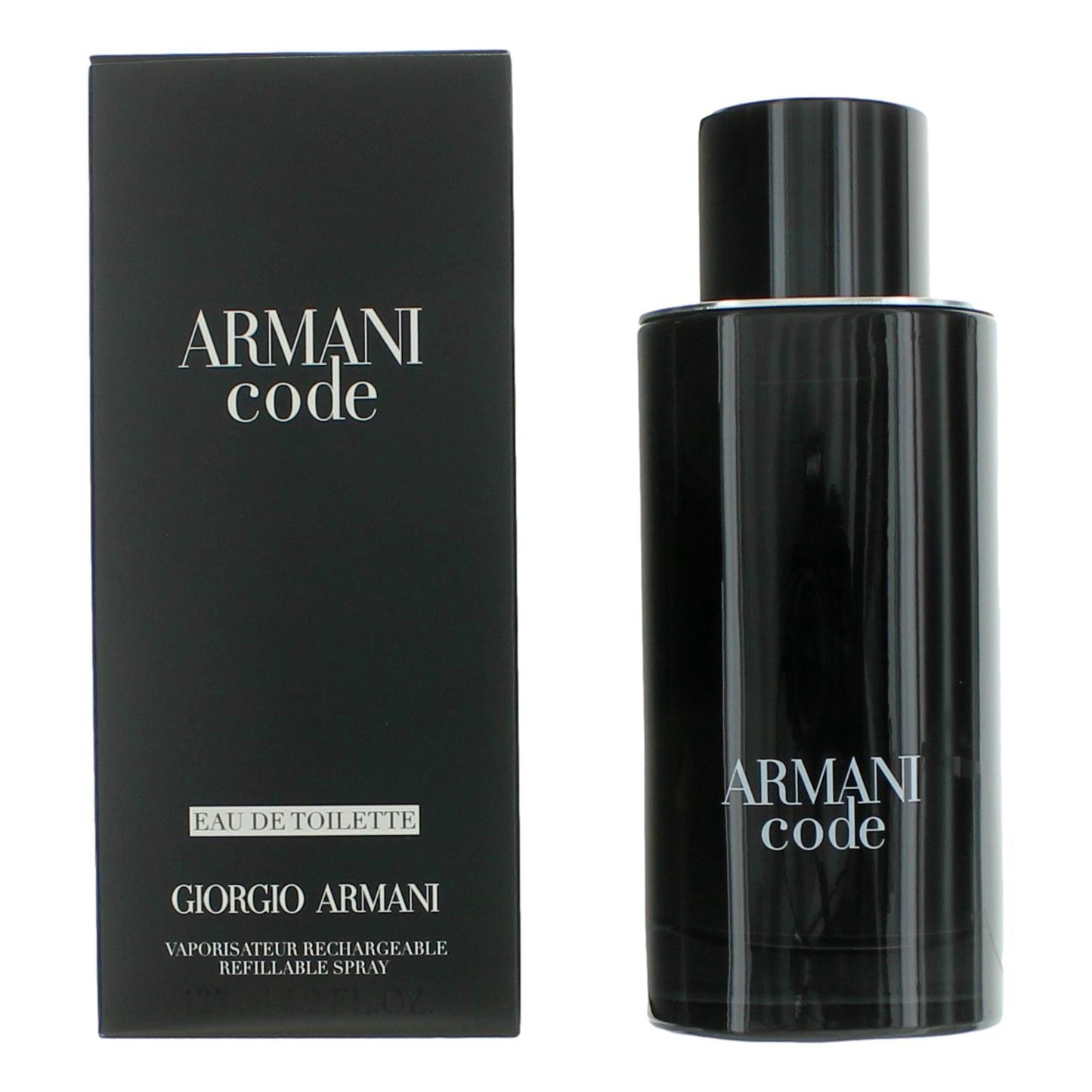 Armani Code by Giorgio Armani, 4.2 oz EDT Refillable Spray for Men by Giorgio Armani