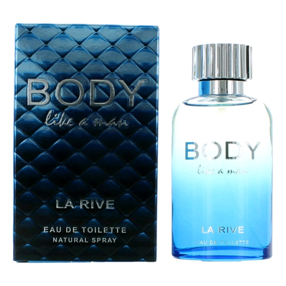 Body Like A Man by La Rive, 3 oz EDT Spray for Men by La Rive