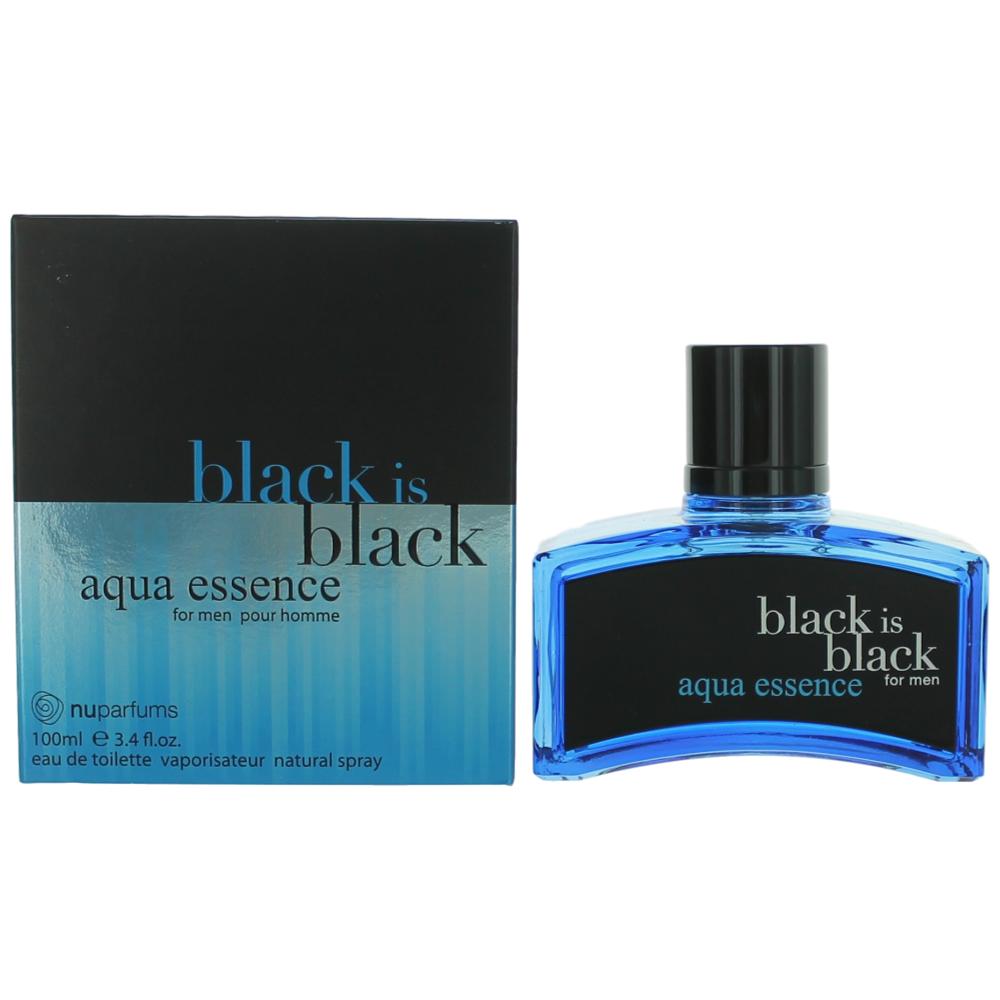 Black is Black Aqua Essence by NuParfums, 3.4 oz EDT Spray for Men by nuparfums