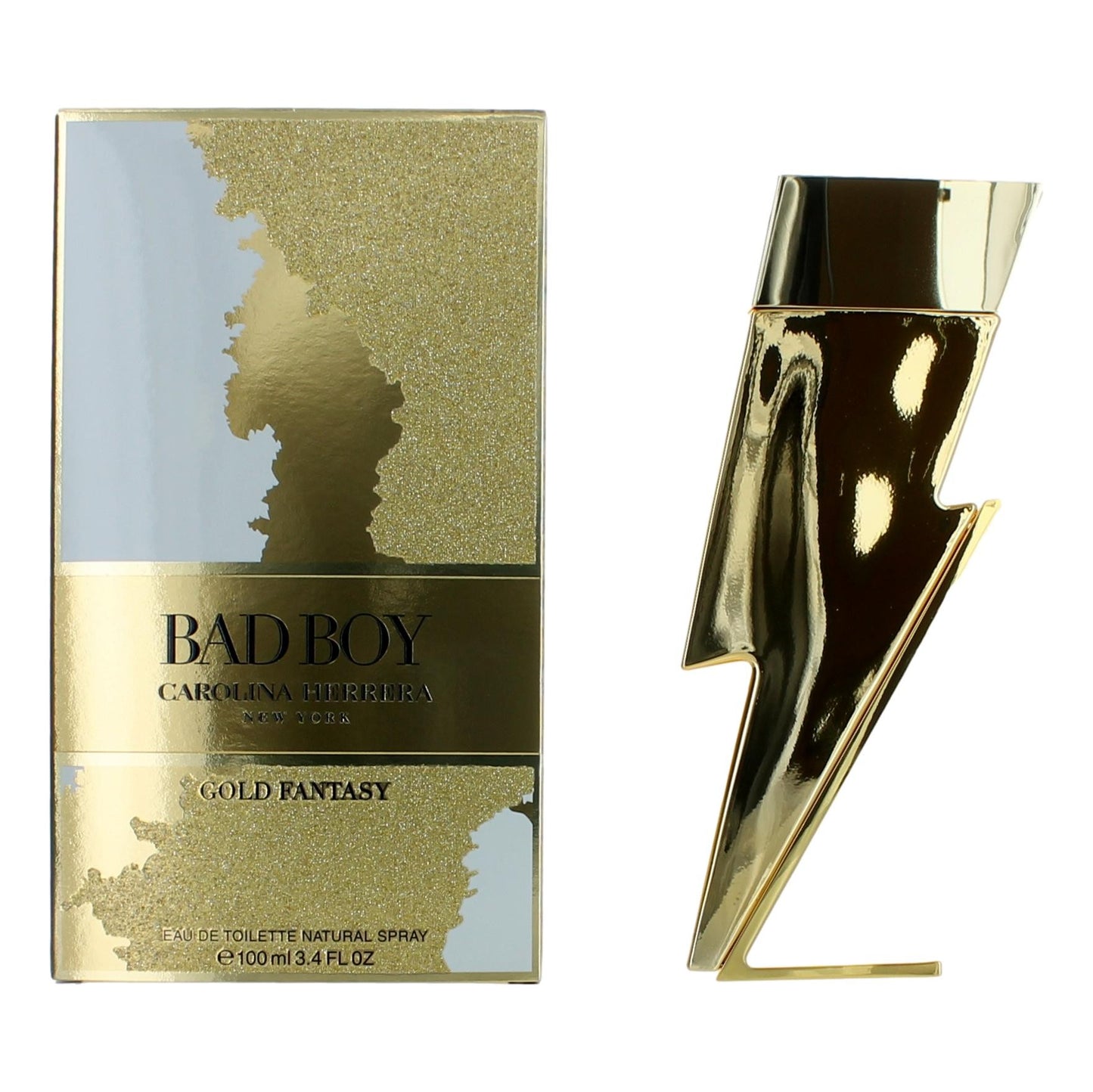 Bad Boy Gold Fantasy by Carolina Herrera, 3.4 oz EDT Spray for Men by Carolina Herrera