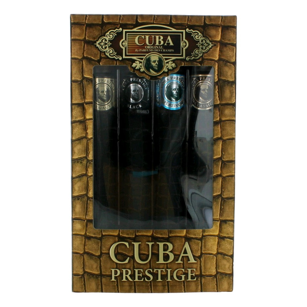 Cuba Prestige by Cuba, 4 Piece Gift Set for Men by Cuba