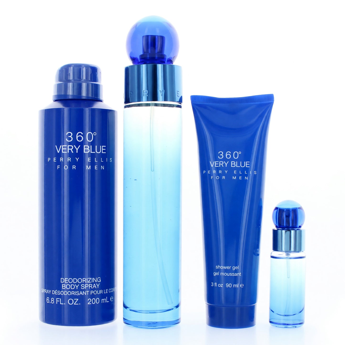 Perry Ellis 360 Very Blue by Perry Ellis, 4 Piece Gift Set for Men by Perry Ellis