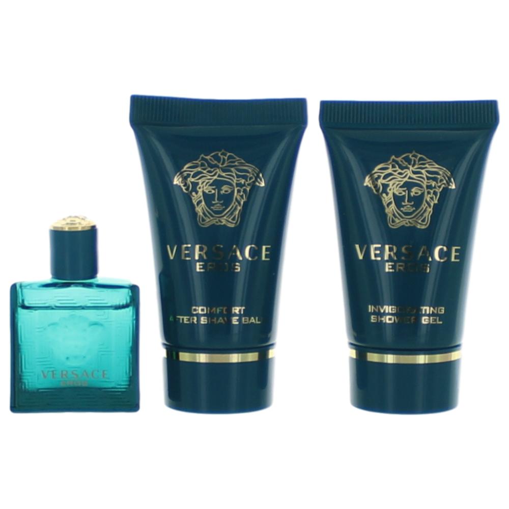 Eros by Versace, 3 Piece Mini Gift Set for Men by Versace
