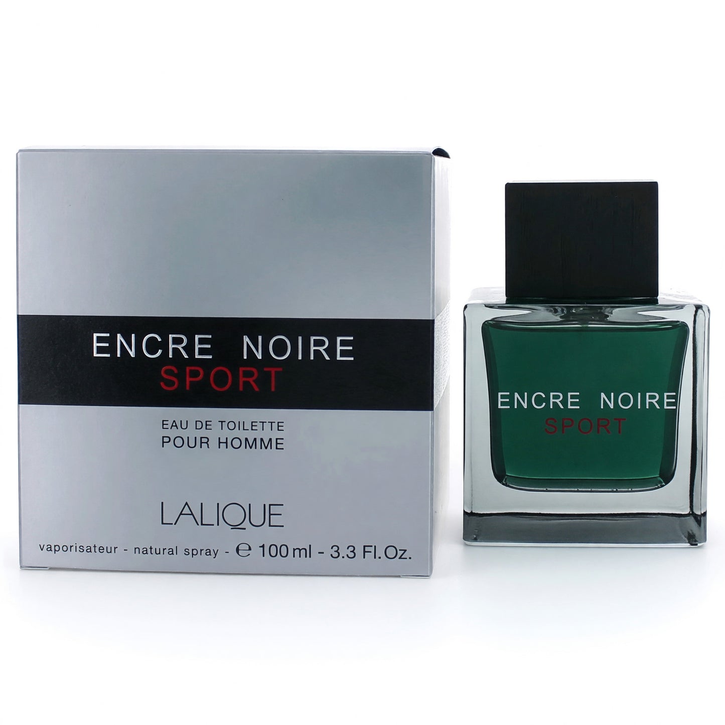 Encre Noire Sport by Lalique, 3 oz EDT Spray for Men by Lalique