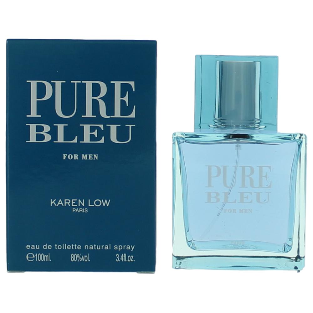 Pure Bleu by Karen Low, 3.4 oz EDT Spray for Men by Karen Low