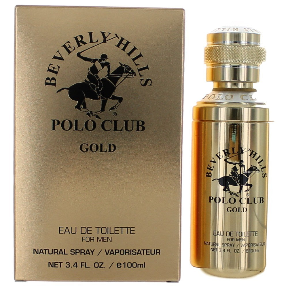BHPC Gold by Beverly Hills Polo Club, 3.4 oz EDT Spray for Men by Beverly Hills Polo Club