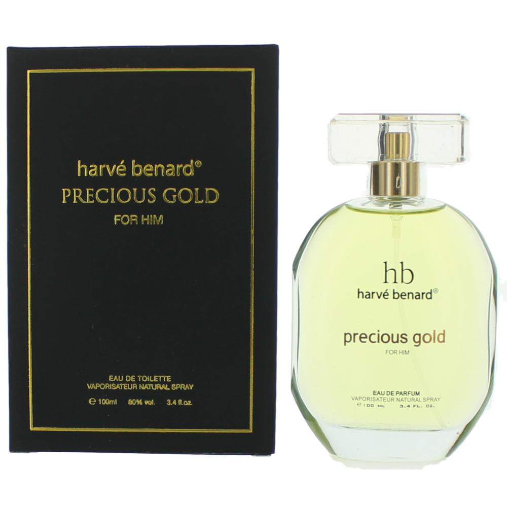 Precious Gold by Harve Bernard, 3.4 oz EDT Spray for Men by Harve Bernard