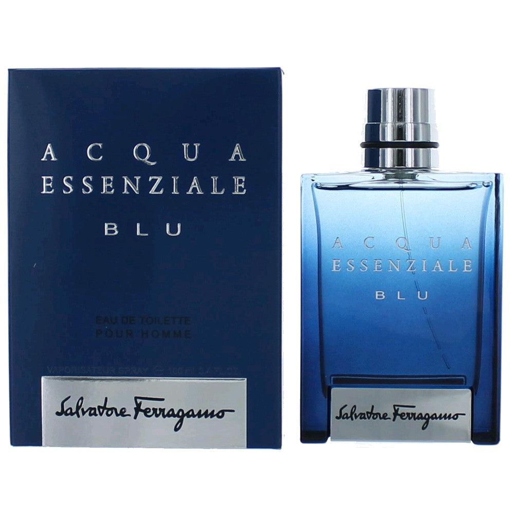 Acqua Essenziale BLU by Salvatore Ferragamo, 3.4 oz EDT Spray for Men by Salvatore Ferragamo