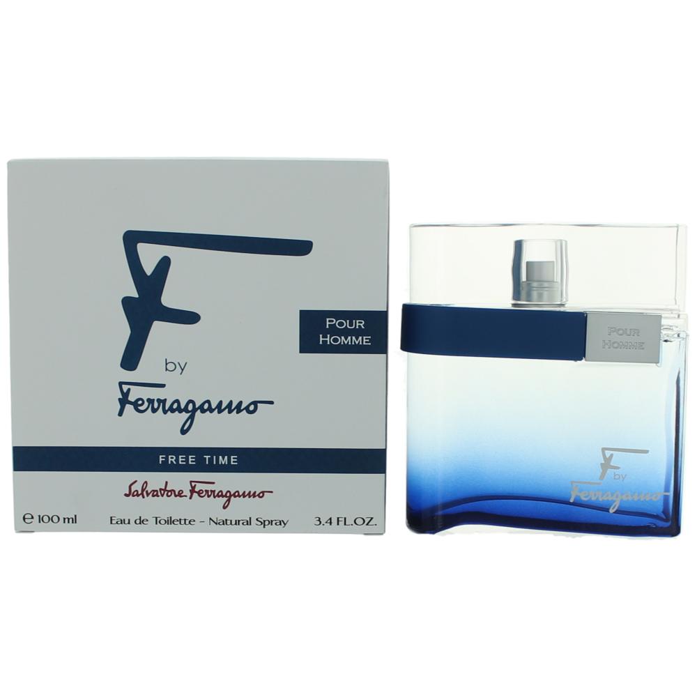 F Free Time by Salvatore Ferragamo, 3.4 oz EDT Spray for Men by Salvatore Ferragamo