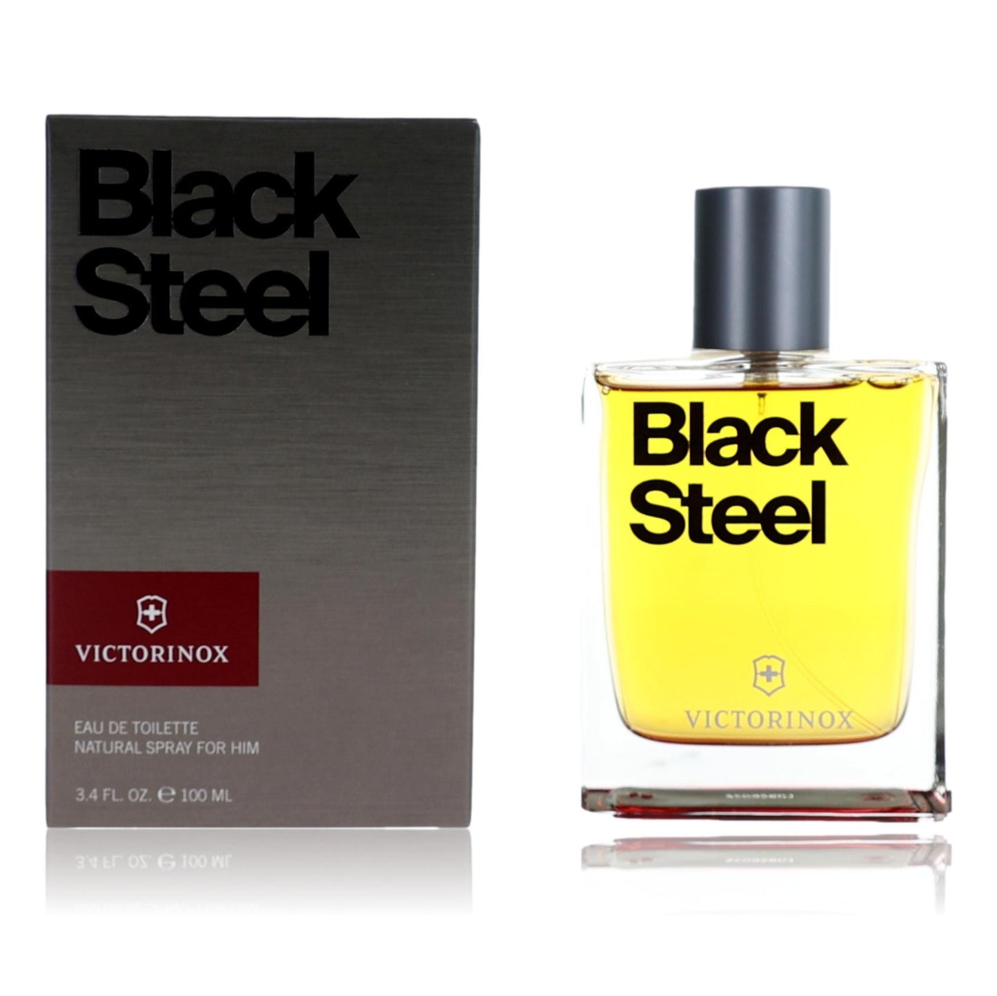 Black Steel by Swiss Army, 3.4 oz EDT Spray for Men by Swiss Army