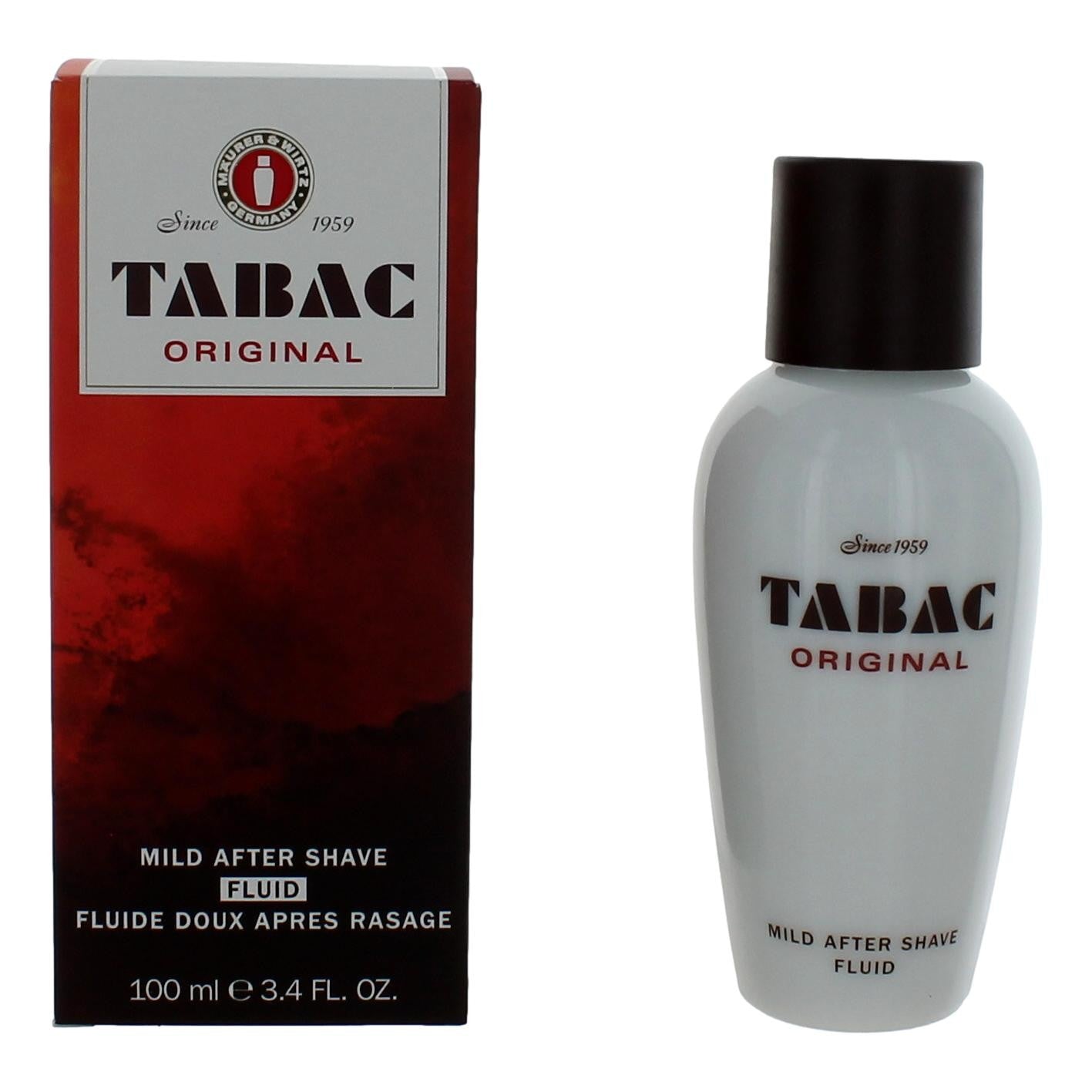 Tabac by Maurer & Wirtz, 3.4 oz Mild After Shave Splash for Men by Maurer & Wirtz