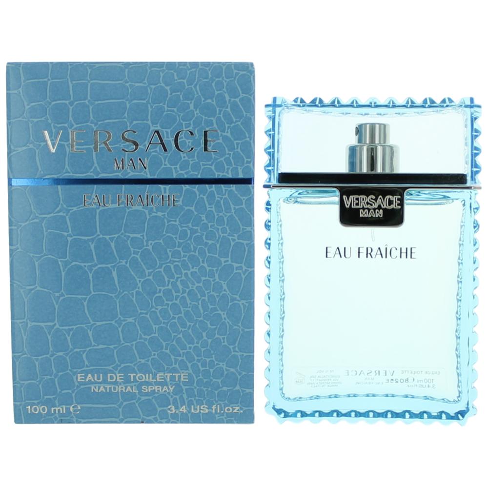 Versace Man Eau Fraiche by Versace, 3.4 oz EDT Spray for Men by Versace