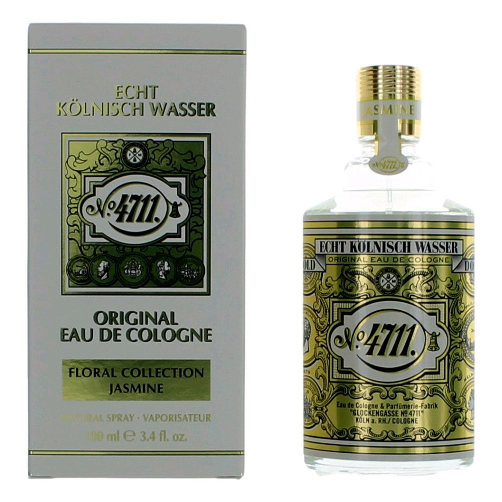 4711 Floral Collection Jasmin by 4711, 3.4oz Eau De Cologne Spray for Unisex by 4711