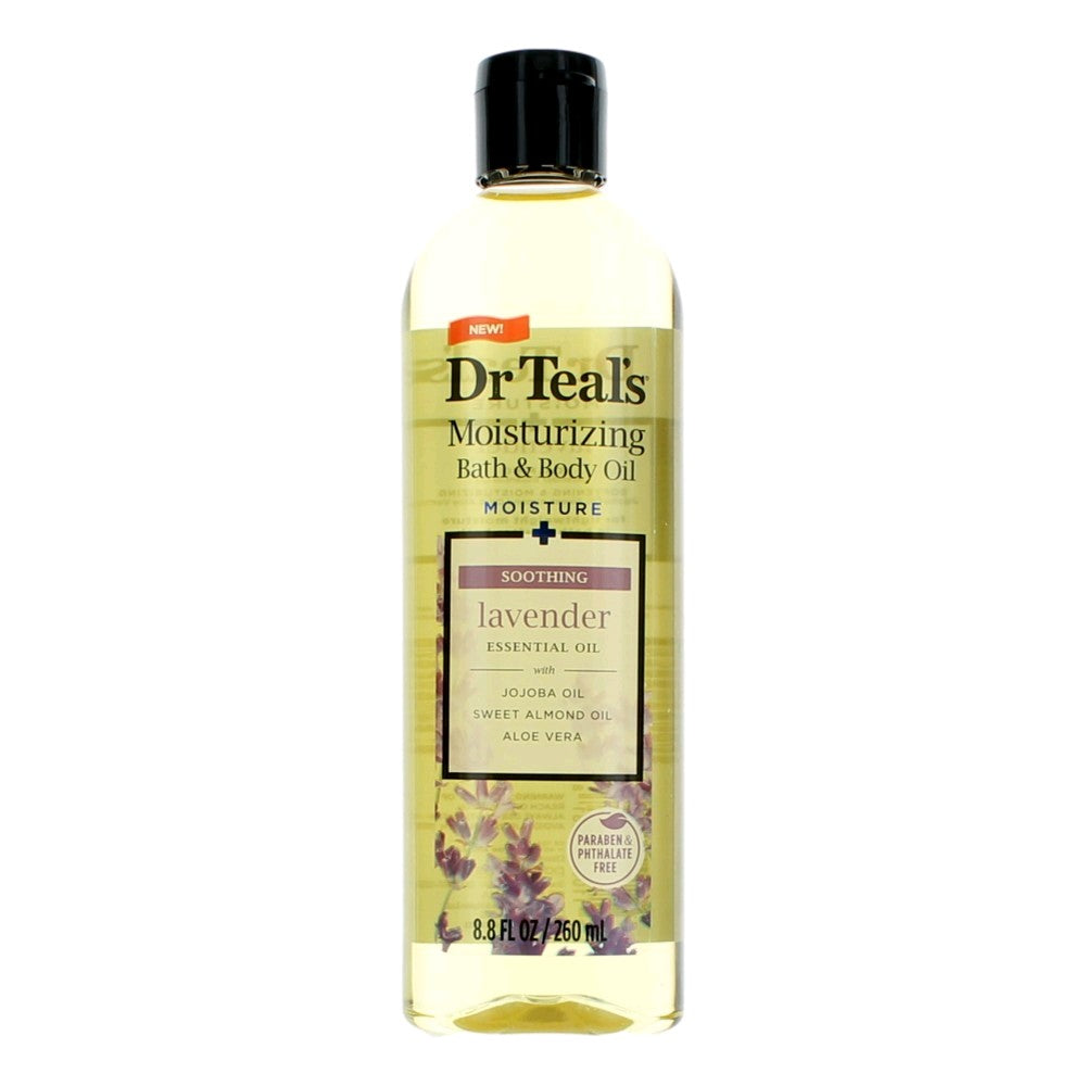 Soothing Lavender Essential Oil, 8.8oz Moisturizing Bath & Body Oil by Dr. Teal's