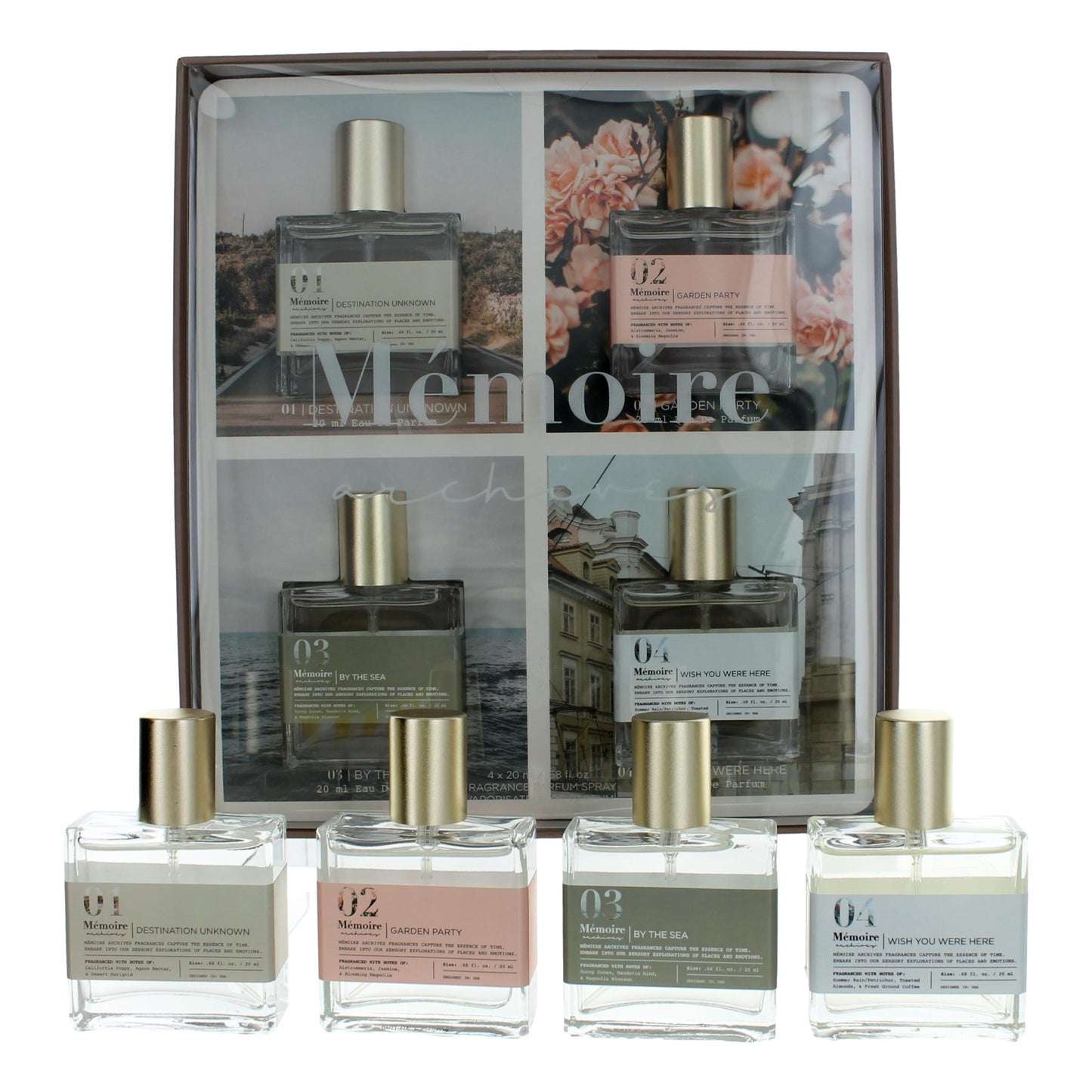 Memoire by Memoire Archives, 4 Piece Variety Gift Set for Unisex by Memoire Archives
