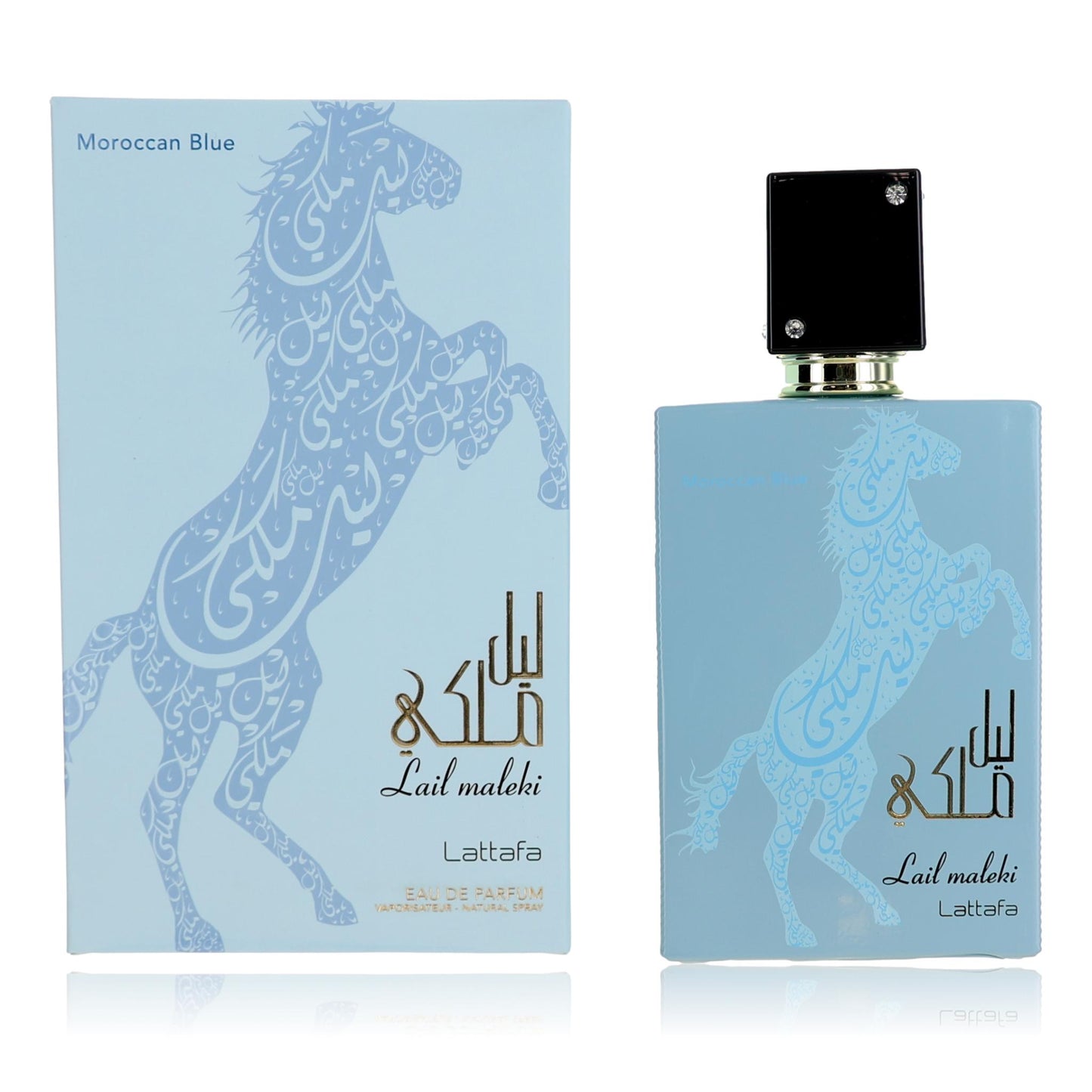 Lail Maleki Moroccan Blue by Lattafa, 3.4 oz EDP Spray for Men by Lattafa