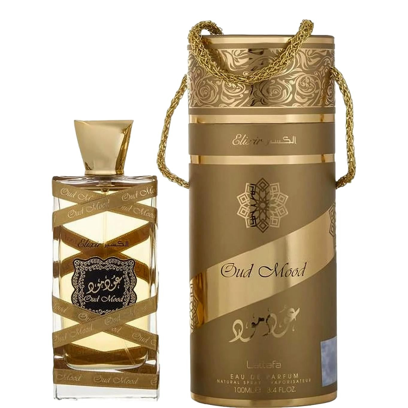 Oud Mood Elixir by Lattafa, 3.4 oz EDP Spray for Unisex by Lattafa