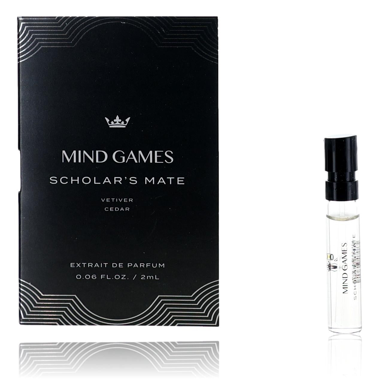 Scholar's Mate by Mind Games, 0.06oz Extrait de Parfum for Unisex Sample by Mind Games