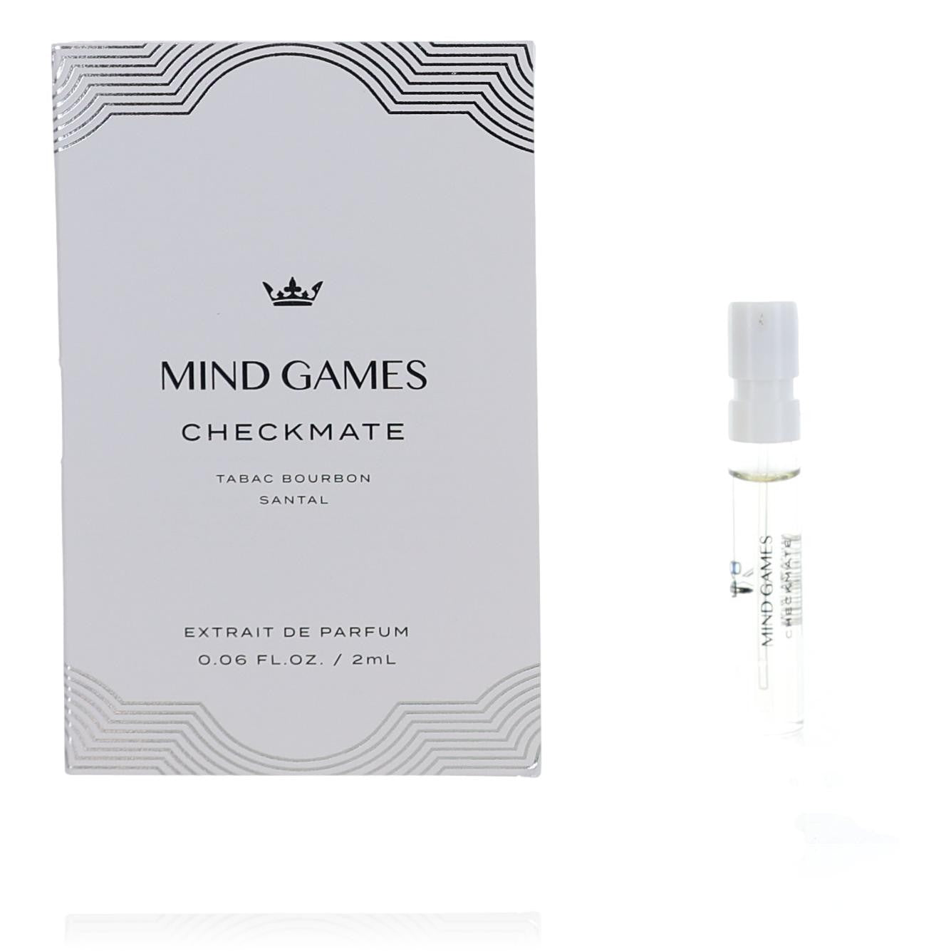 Checkmate Silver King by Mind Games, 0.06oz Extrait De Parfum for Unisex Sample by Mind Games