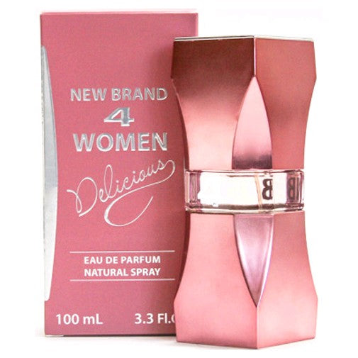 4 Women Delicious by New Brand, 3.3 oz EDP Spray for Women by New Brand