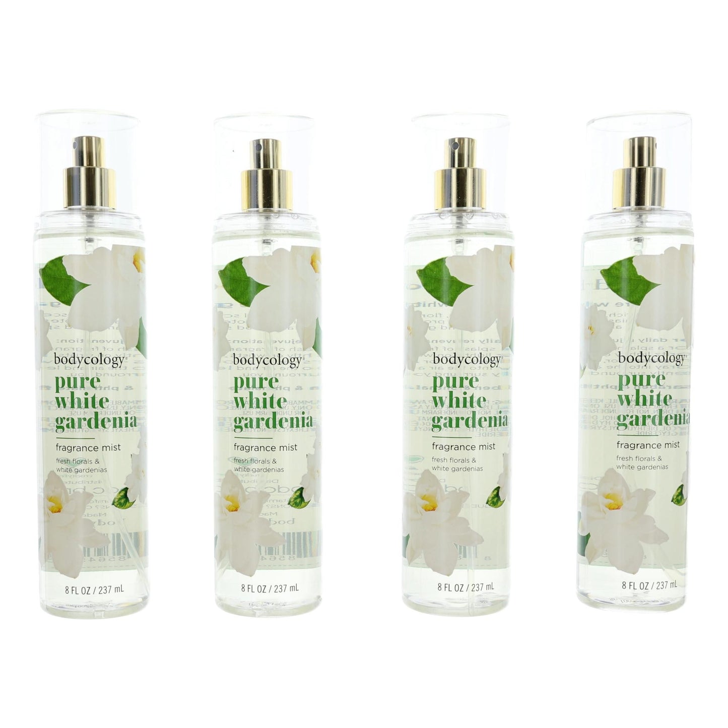 Pure White Gardenia by Bodycology, 4 Pack 8oz Fragrance Mist women by Bodycology