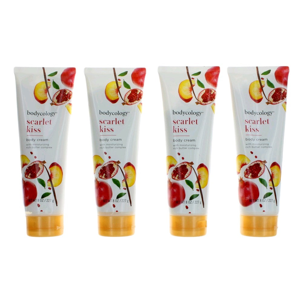 Scarlet Kiss by Bodycology, 4 Pack 8oz Moisturizing Body Cream women by Bodycology