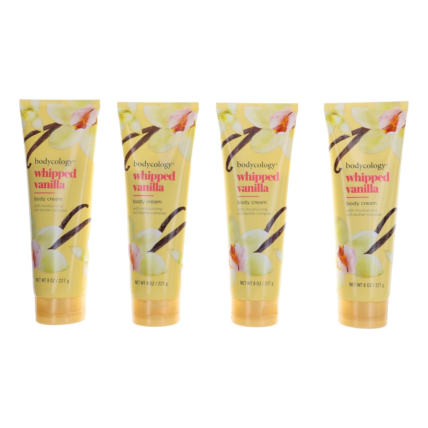 Whipped Vanilla by Bodycology, Pack 4 of 8oz each Moisturizing Body Cream women by Bodycology