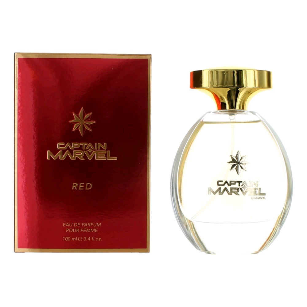 Captain Marvel Red by Marvel, 3.4 oz EDP Spray for Women by Marvel