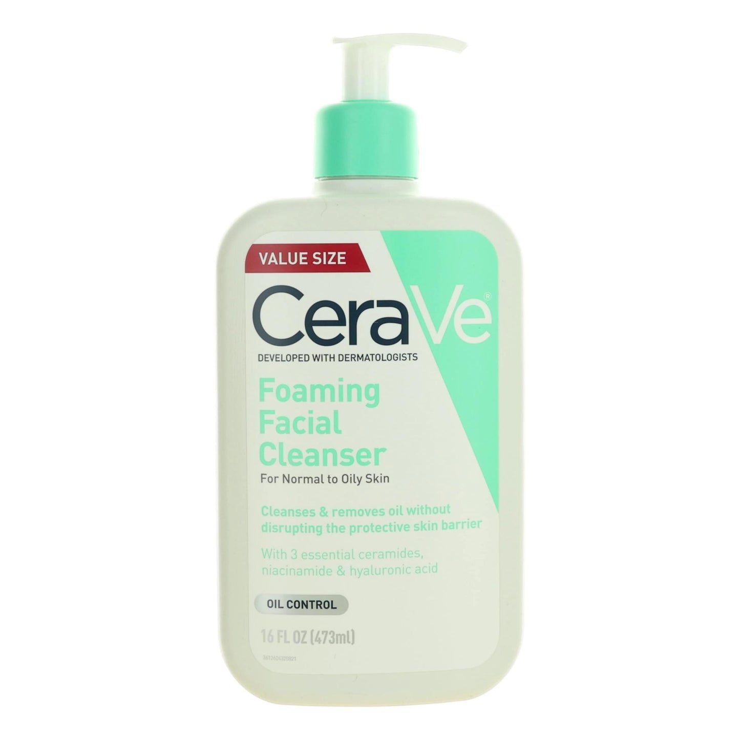 CeraVe Foaming Face Wash by CeraVe, 16oz Facial Cleanser for Normal to Oily Skin by CeraVe