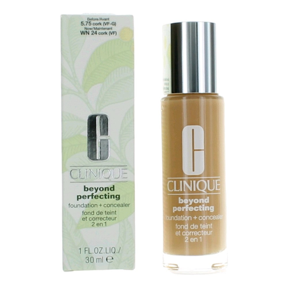 Clinique Beyond Perfecting by Clinique, 1 oz Foundation + Concealer- WN 24 Cork by Clinique