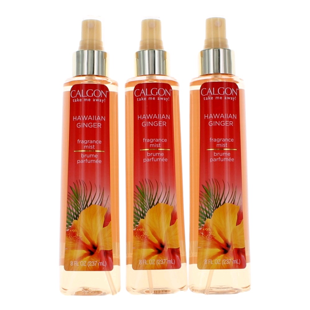 Calgon Hawaiian Ginger by Calgon, 3 Pack 8 oz Fragrance Mist for Women by Calgon