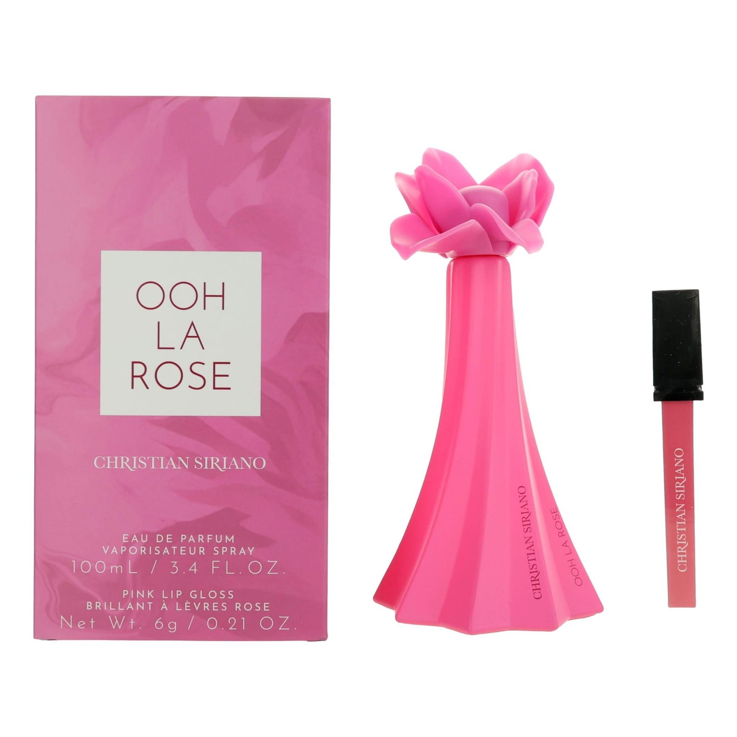 Ooh La Rose by Christian Siriano, 3.4oz EDP Spray women with Lip Gloss by Christian Siriano