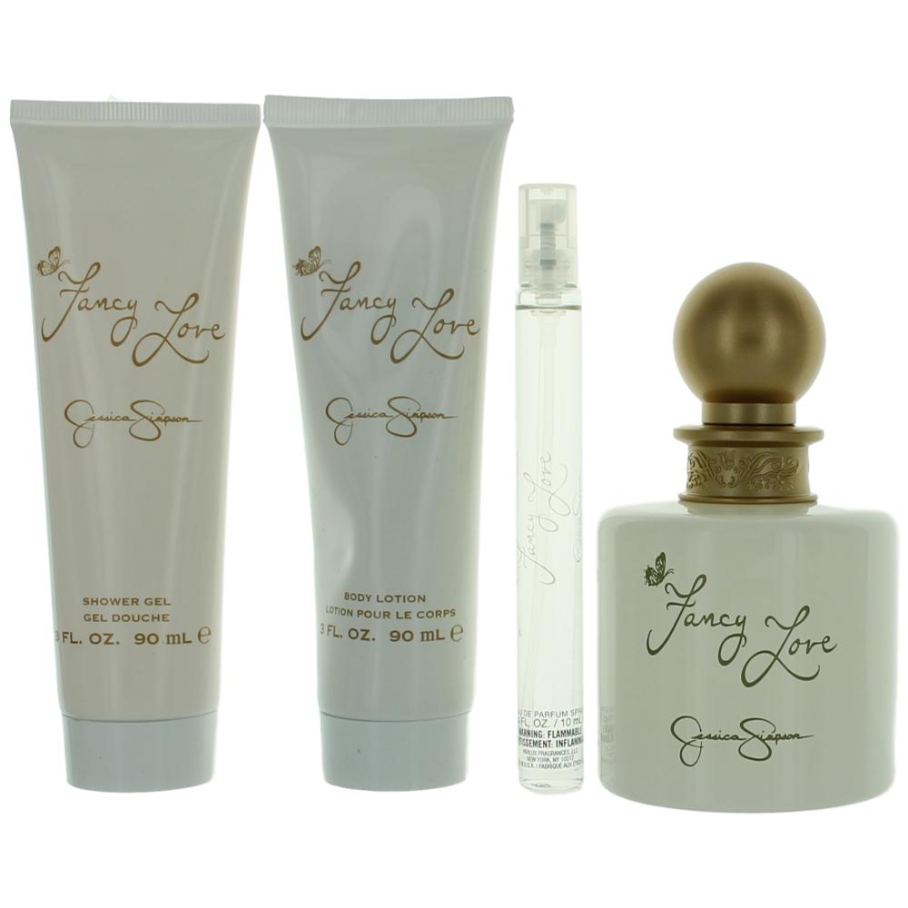 Fancy Love by Jessica Simpson, 4 Piece Gift Set for Women by Jessica Simpson