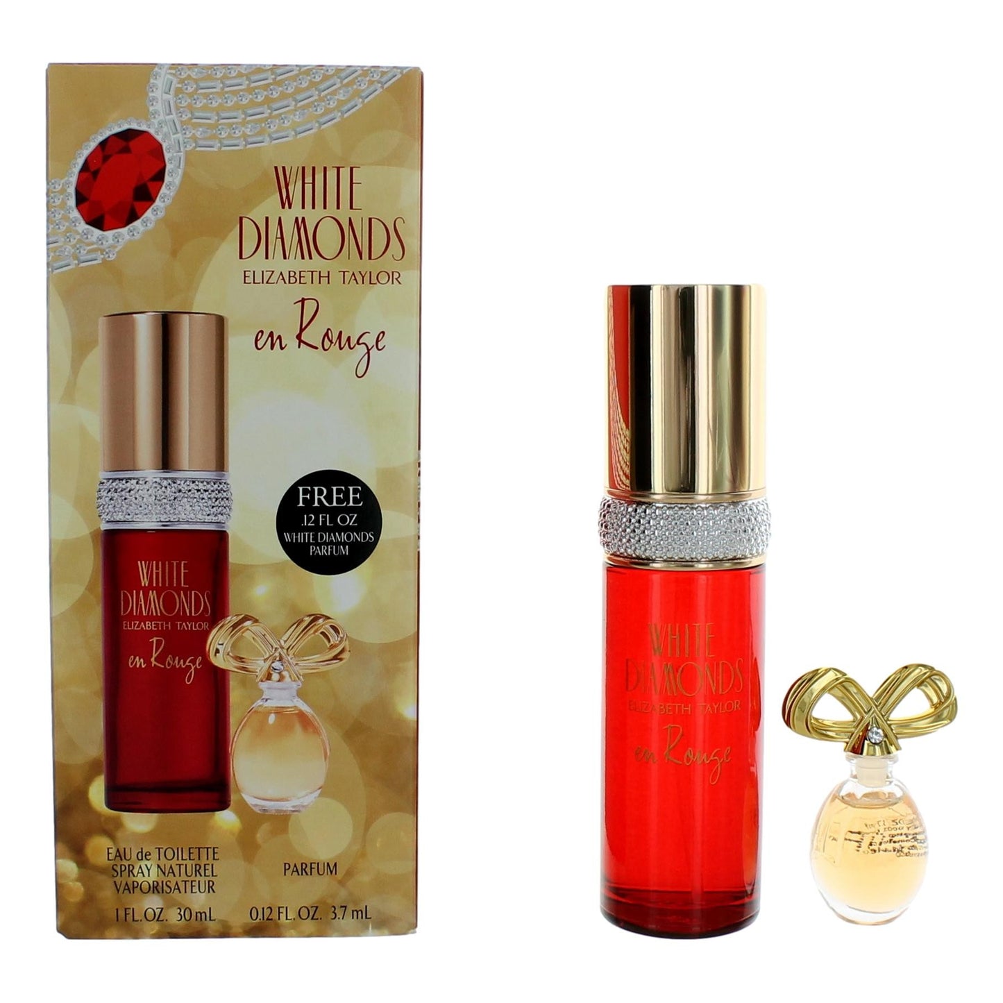 White Diamonds En Rouge by Elizabeth Taylor, 2 Piece Gift Set women by Elizabeth Taylor