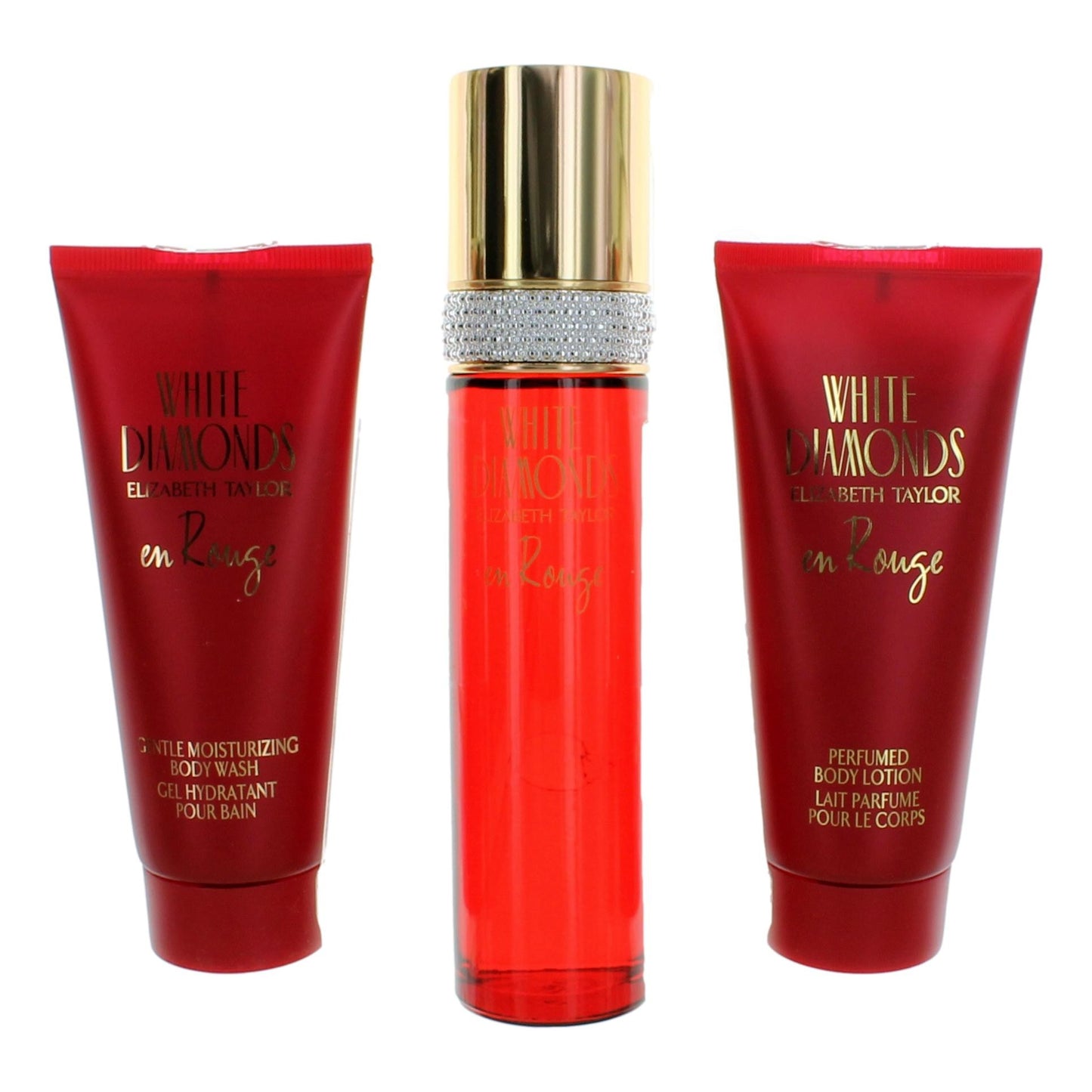 White Diamonds En Rouge by Elizabeth Taylor, 3 Piece Gift Set women by Elizabeth Taylor
