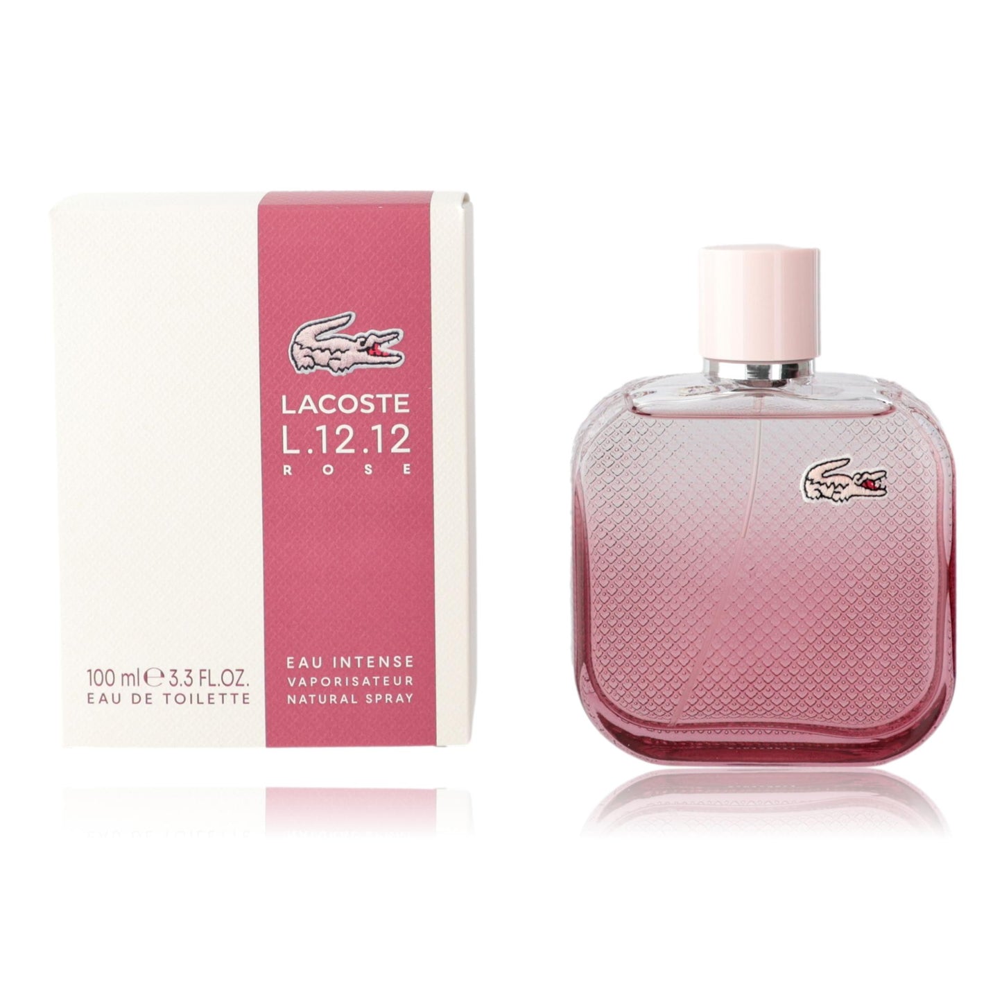 Lacoste L. 12.12 Rose by Lacoste, 3.3 oz EDT Spray for Women by Lacoste