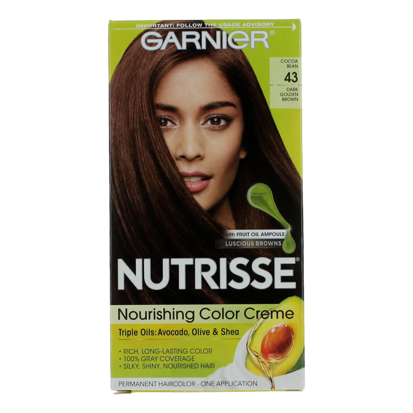 Garnier Hair Color Nutrisse Coloring Creme by Garnier, Hair Color- Cocoa Bean 43 by Garnier