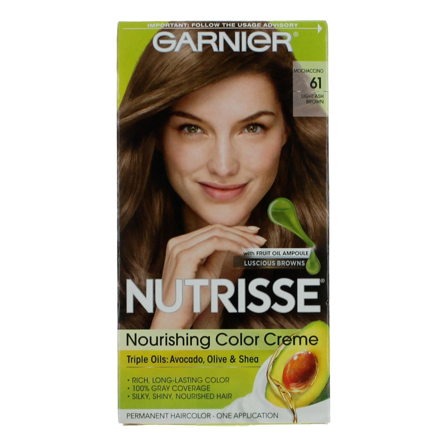 Garnier Hair Color Nutrisse Coloring Creme by Garnier, Hair Color- Mochaccino 61 by Garnier