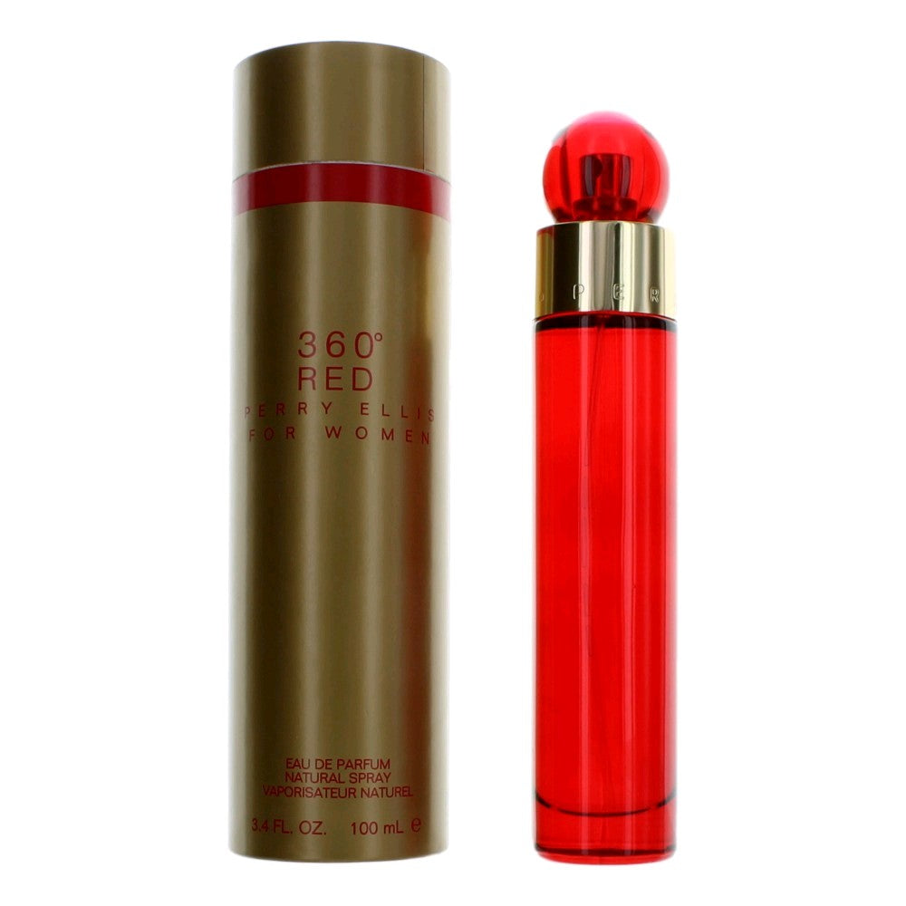 Perry Ellis 360 Red by Perry Ellis, 3.4 oz EDP Spray for Women by Perry Ellis