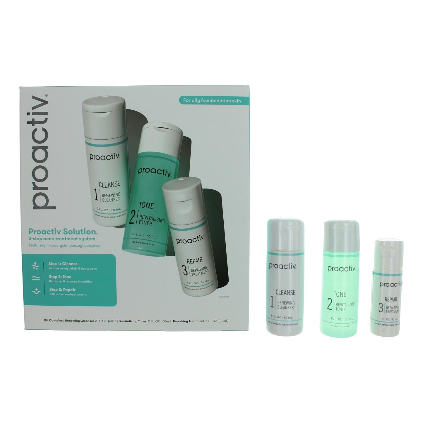 Proactiv Solution by Proactiv, 3 Step Acne Treatment System - Oily/Combo Skin by Proactiv