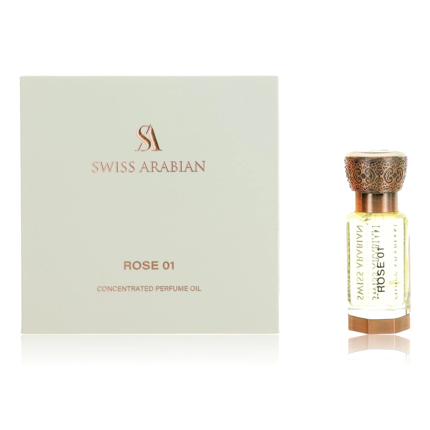 Rose 01 by Swiss Arabian, 0.4 oz Perfume Oil for Unisex by Swiss Arabian