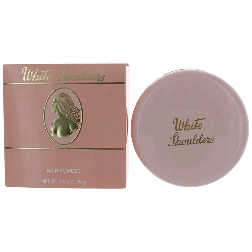 White Shoulders by Parfums International, 2.6 oz Bath Powder for Women by Parfums International
