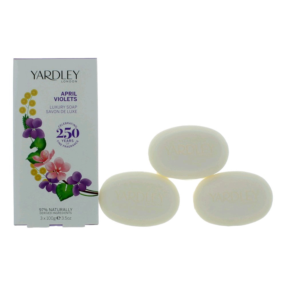 Yardley April Violets by Yardley of London, 3 x 3.5oz Luxury Soap women by Yardley of London