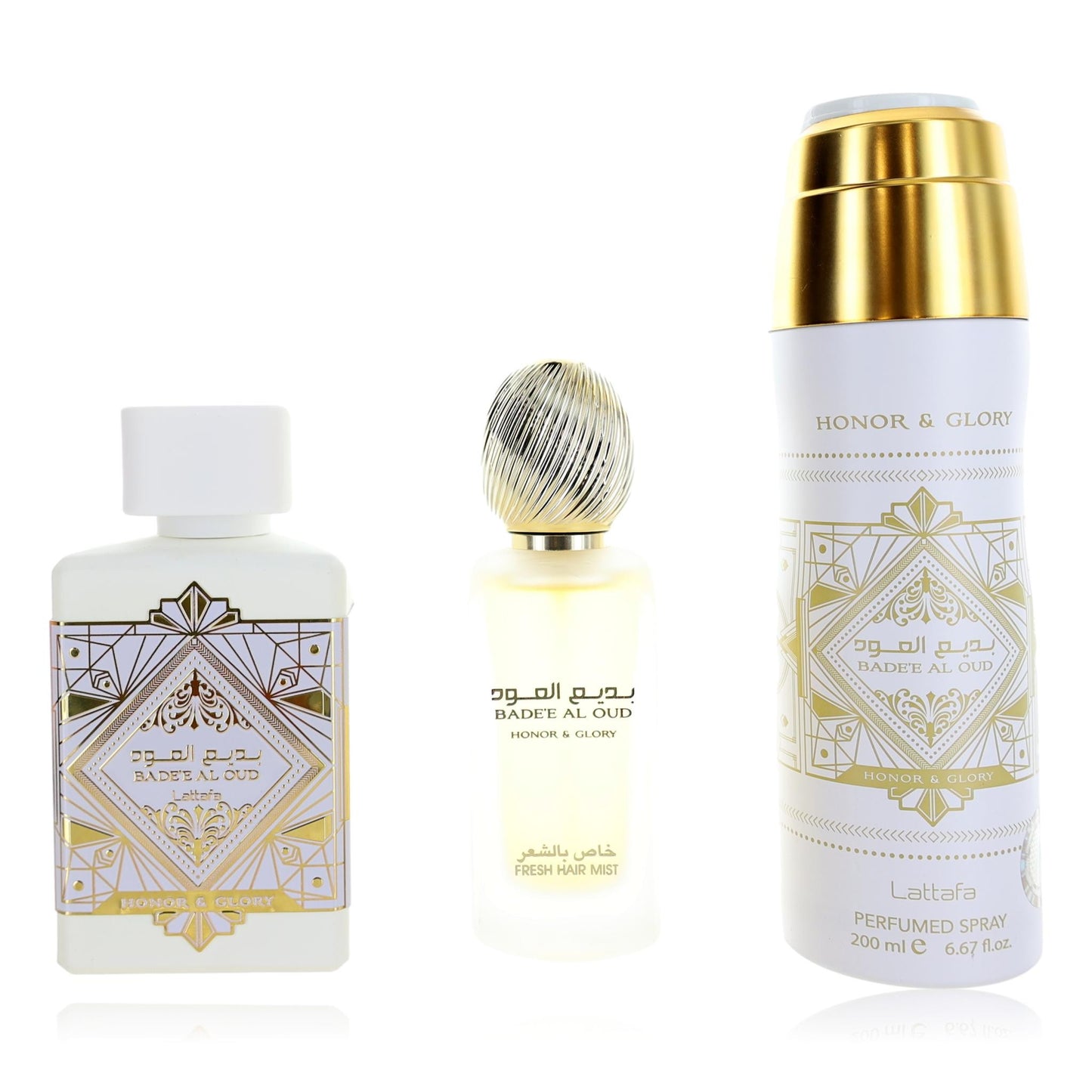 Bade'e Al Oud Honor & Glory by Lattafa, 3 Piece Gift Set for Unisex by Lattafa